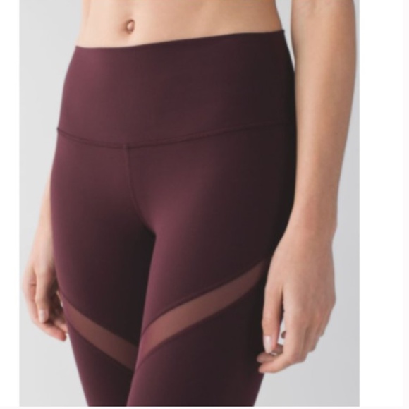 Lululemon High Times Pant (Wrap Mesh) in Bordeaux - Picture 2 of 9